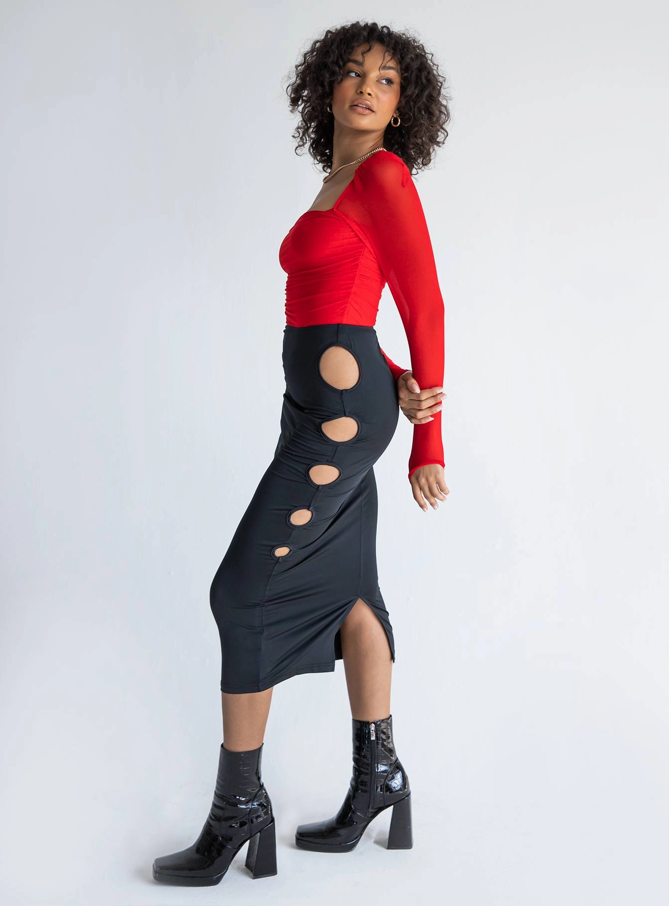 Alice Keyhole Maxi Skirt Black Abrasion resistant