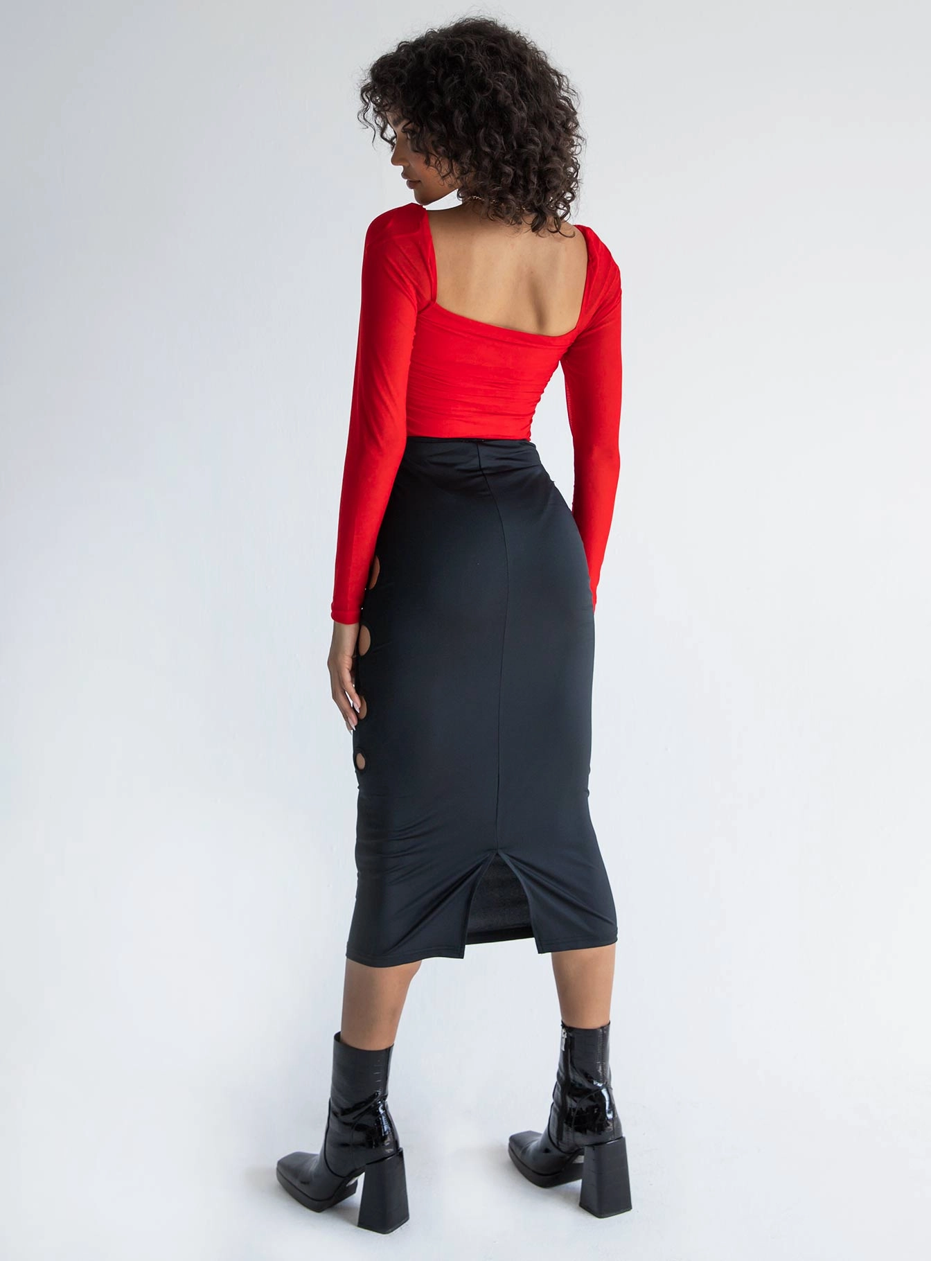 Alice Keyhole Maxi Skirt Black Mix Culture
