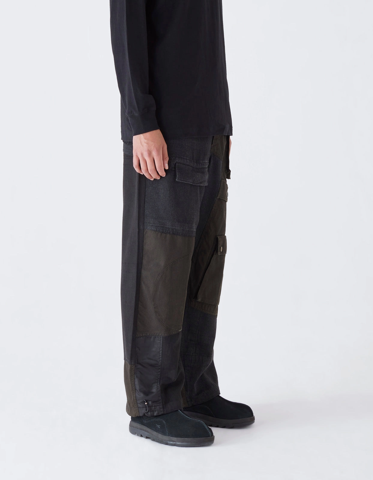 Perfect Comfort Fit 4277 Upcycled M65 Loose Cargo Pants Black O/D