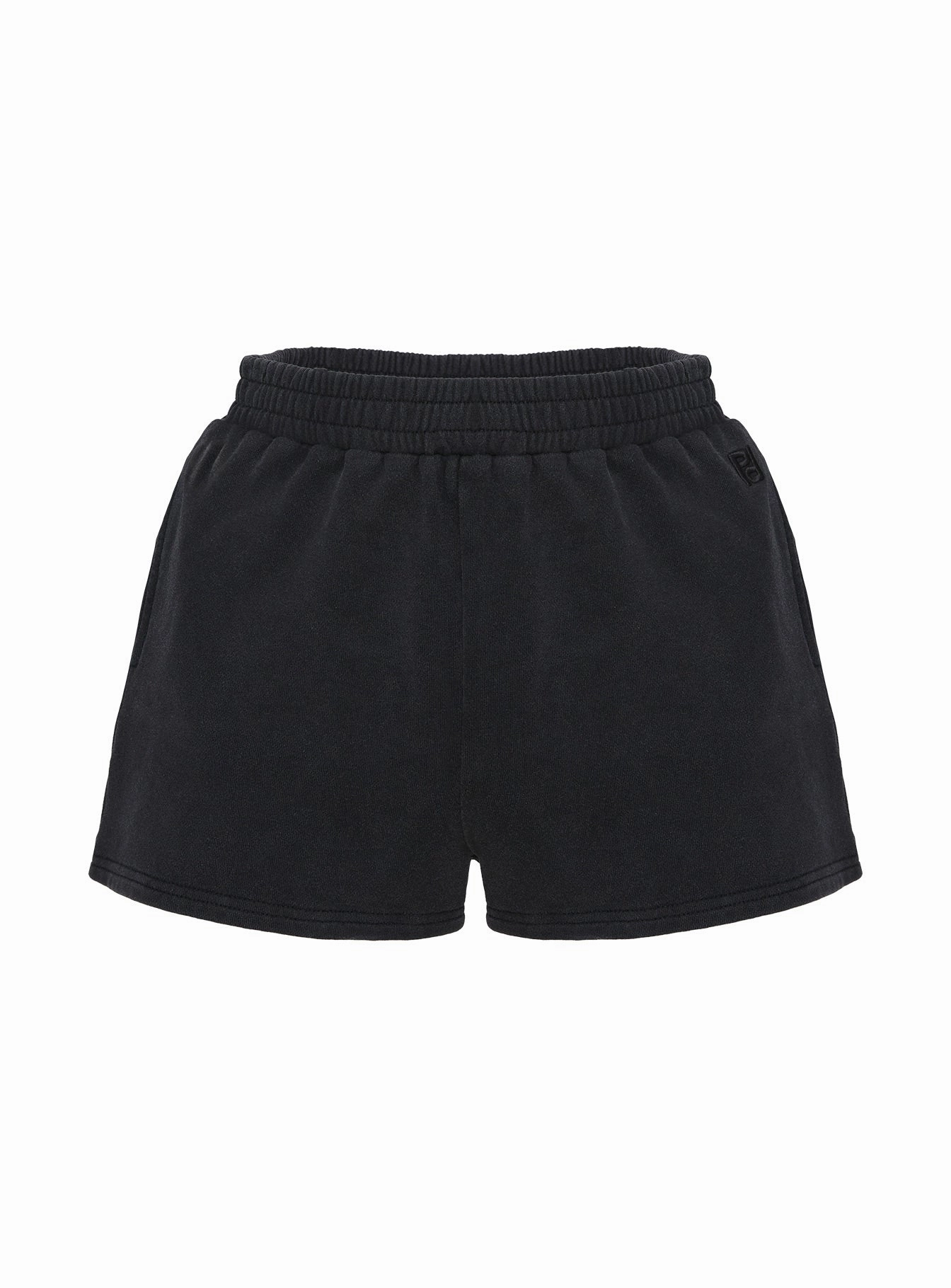 All Day Short Washed Black Vacation Outfit Sport Ready