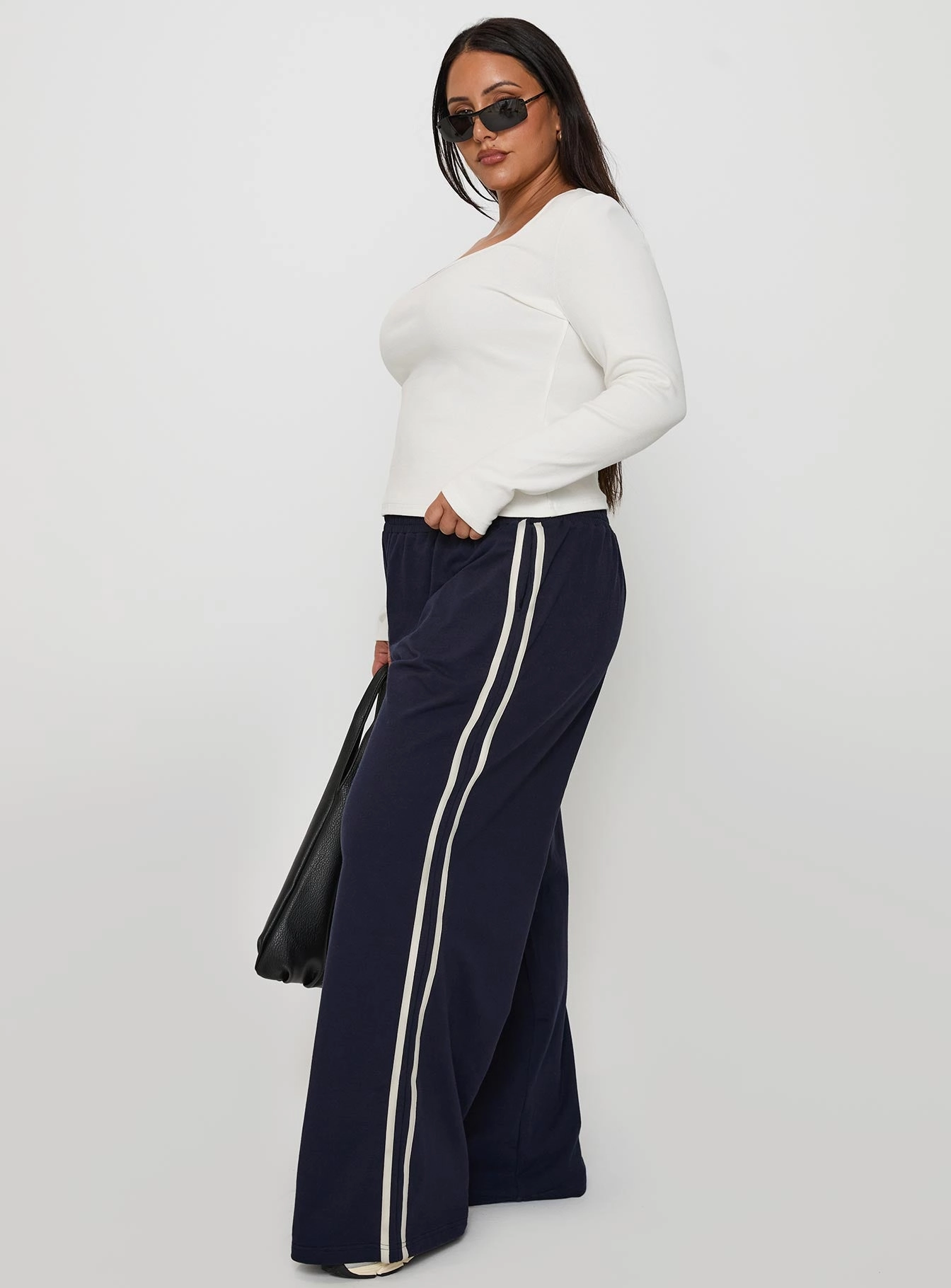 RecycledPolyester Ultra Soft Circuit Track Pants Navy Curve