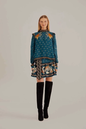 Blue Ainika Chill Mini Skirt Budget Friendly