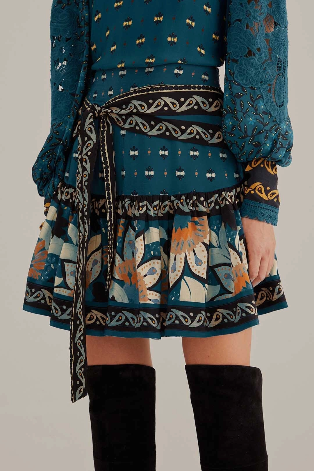 Blue Ainika Chill Mini Skirt Sleek Comfort