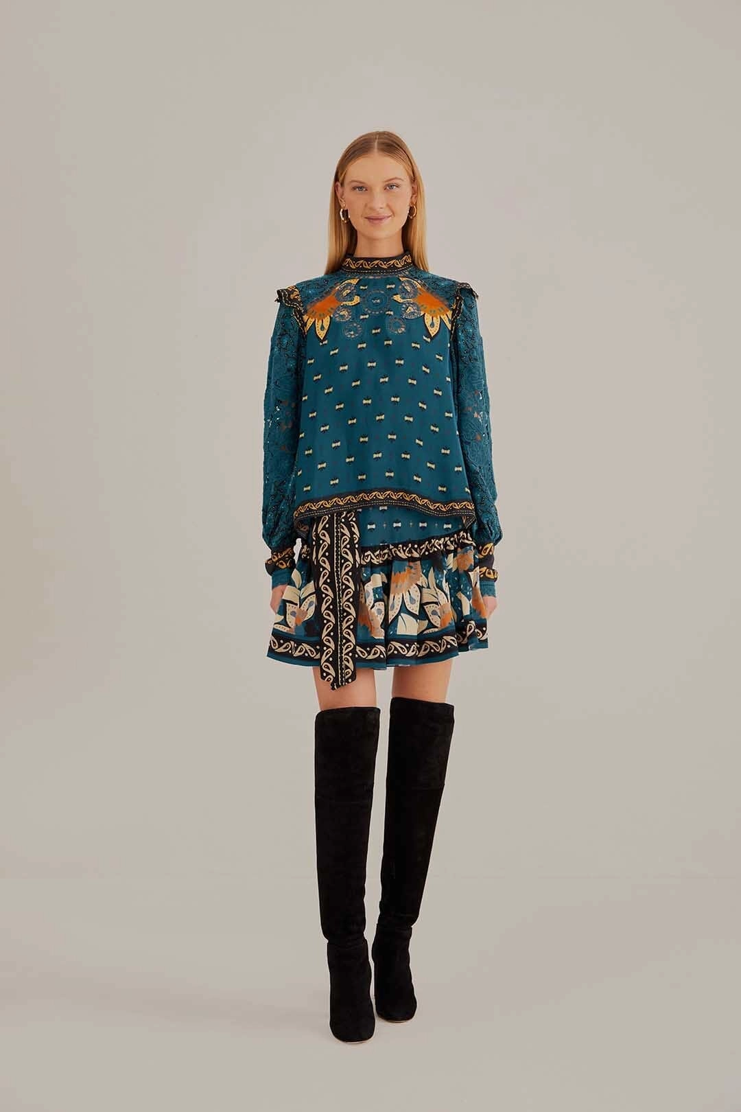 Blue Ainika Chill Mini Skirt Budget Friendly