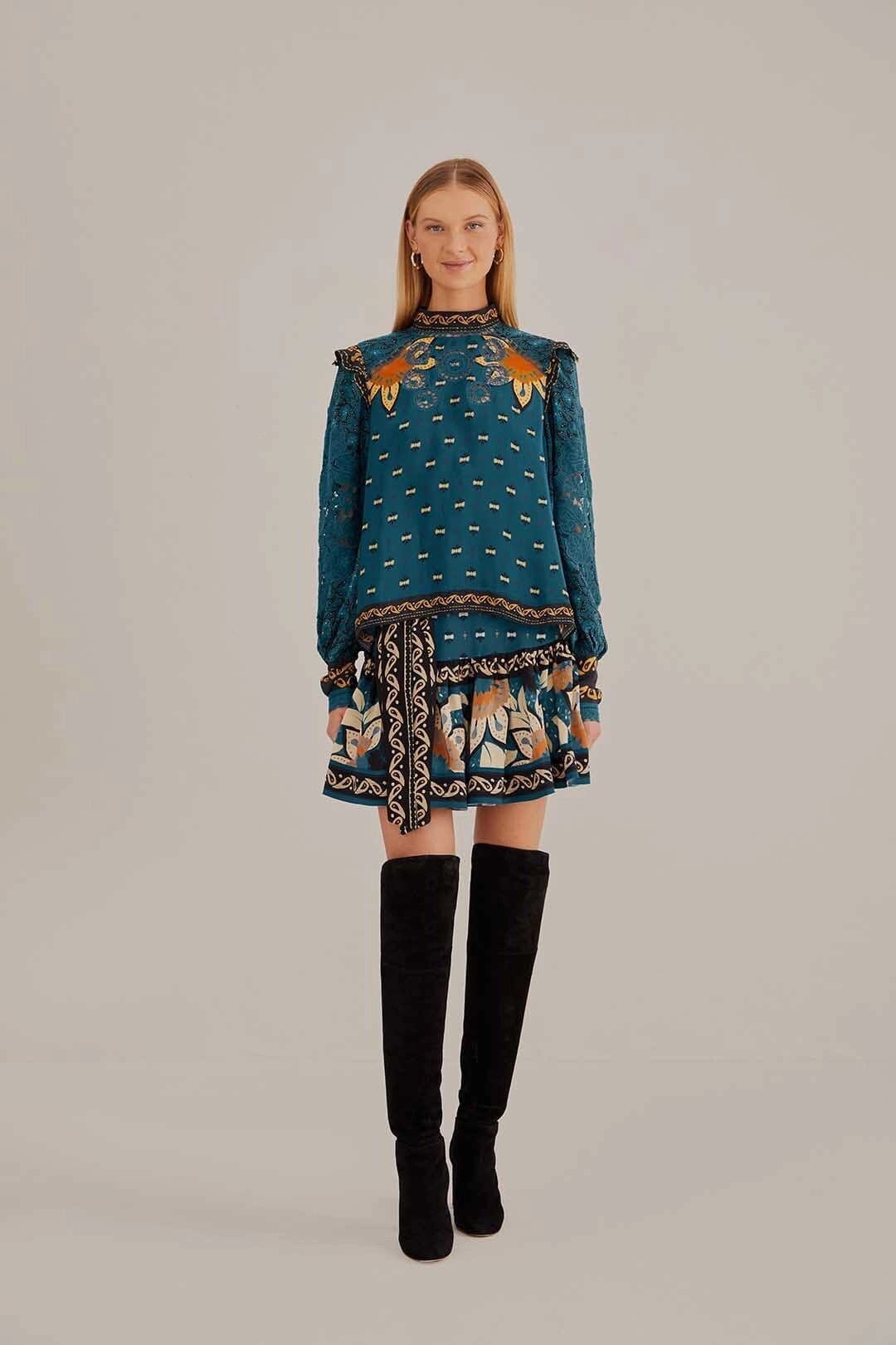 Blue Ainika Chill Mini Skirt Easy Layer