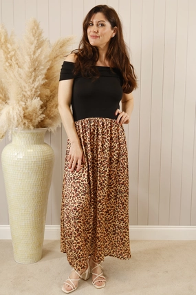 Bardot Venus Maxi dress Leopard Street Casual Versatile Touch