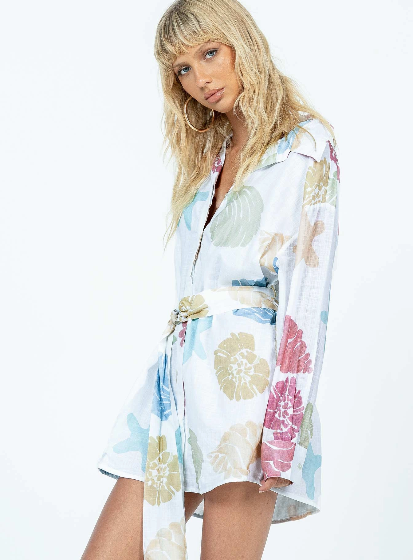 Smart Layer Wear Sea Life Shirt Dress Multi