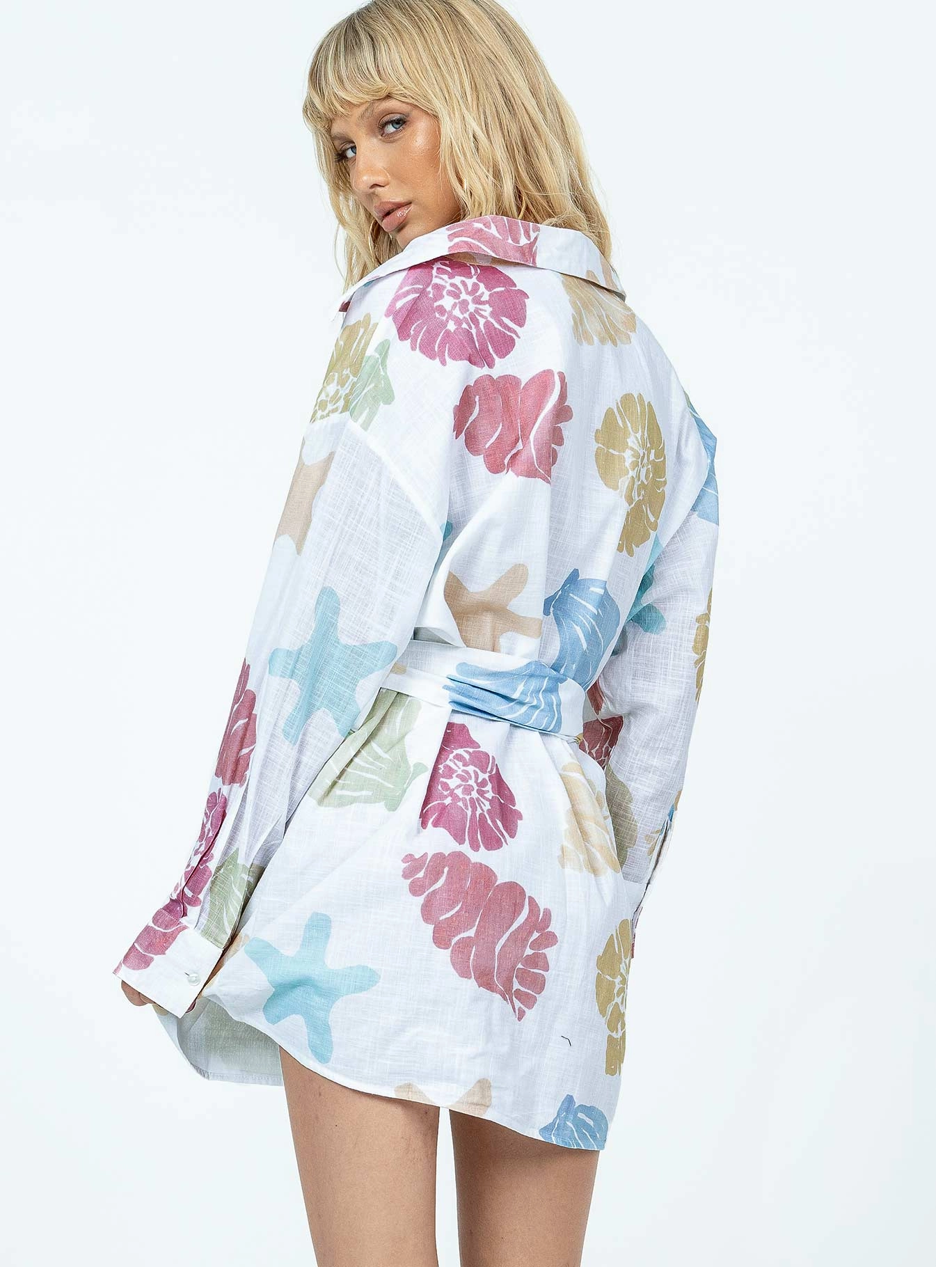 Cozy Fit Sea Life Shirt Dress Multi