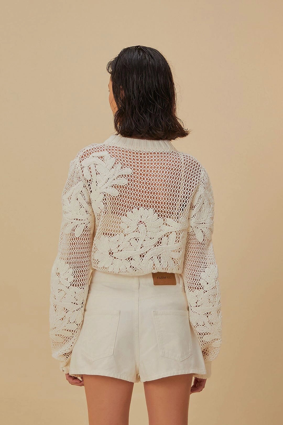 White Crochet Shorts surfing gear