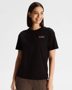 Outdoor Layer Women's Heritage Organic Cotton T-shirt - Black