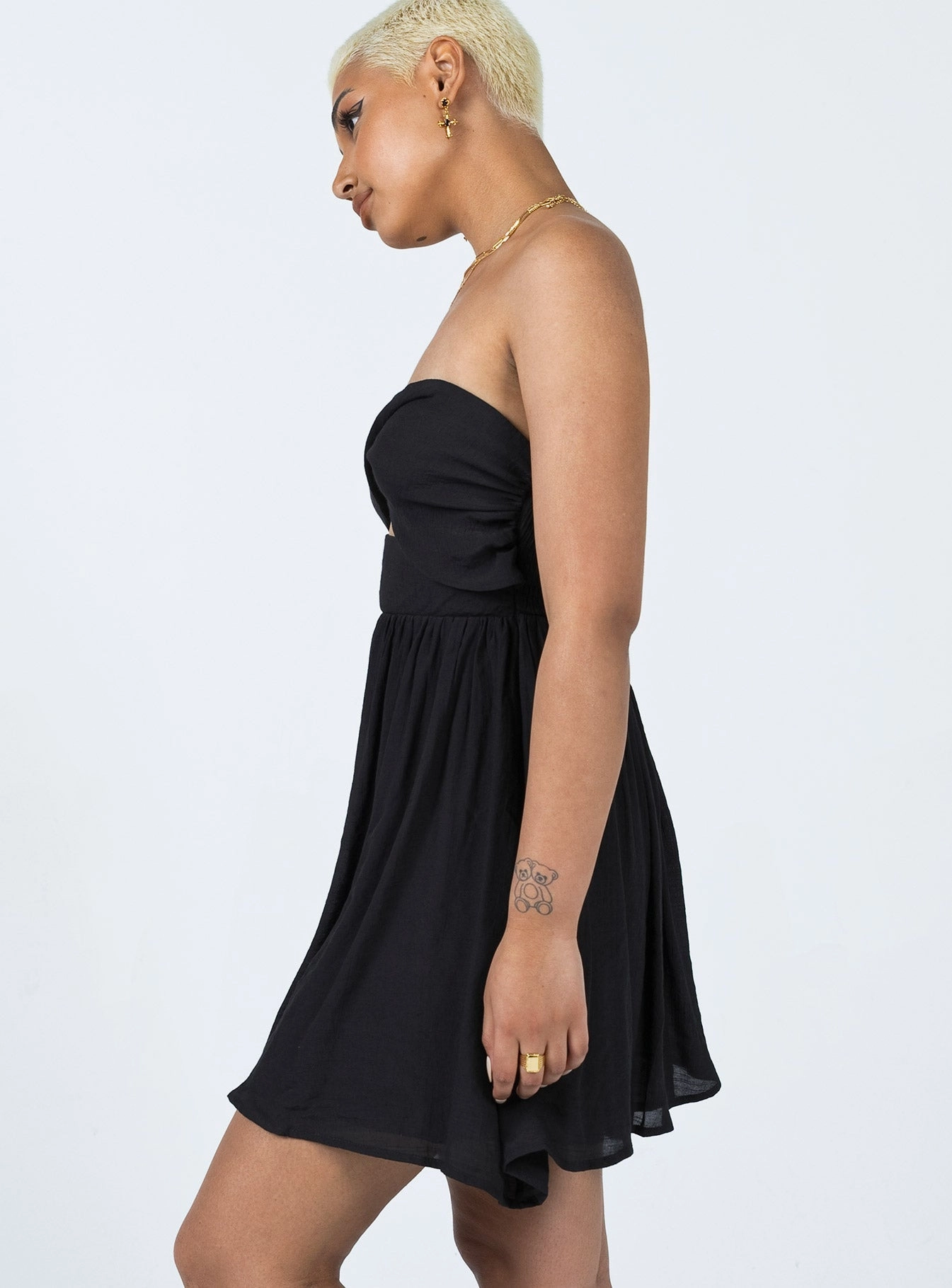 Allie Jay Mini Dress Black Modern Soft