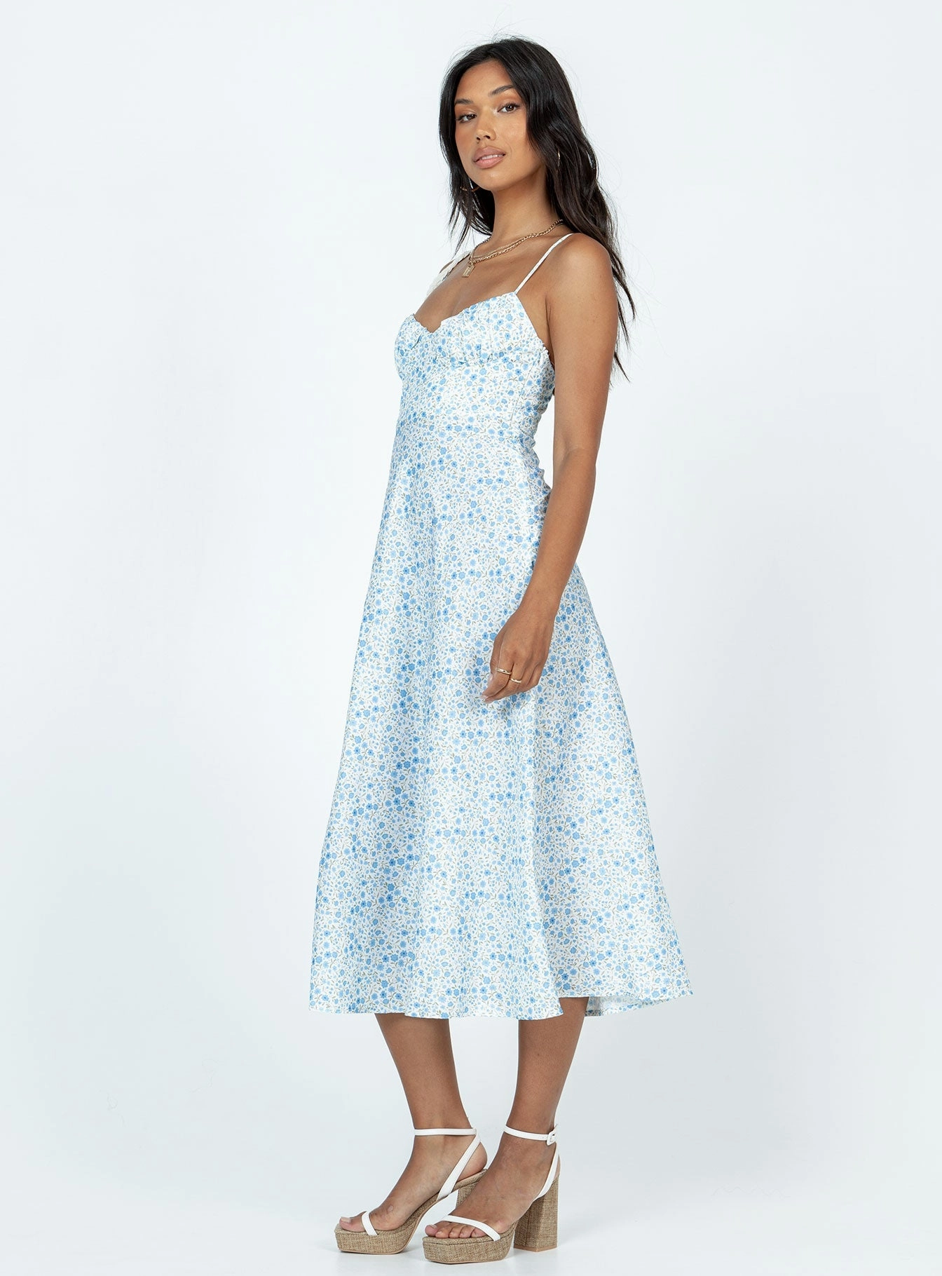 Basic Fashion Amara Midi Dress Blue Multi