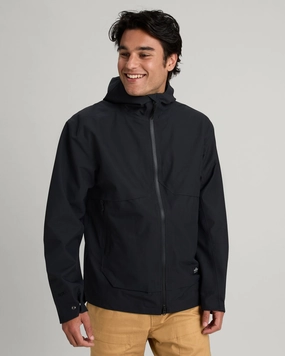Amphi Men's Rain Jacket - Black Comfy Fit Piece