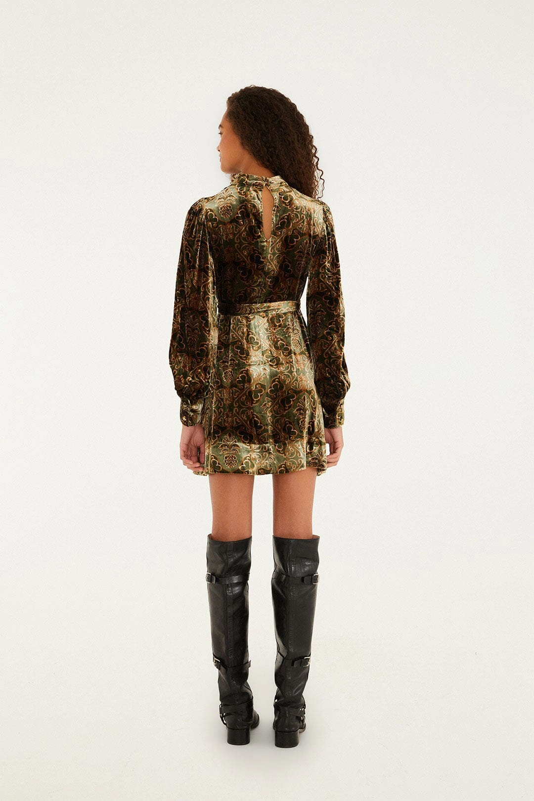 Mesh-Sleeve Bless Glow Ana Clara Mini Dress Editor Pick