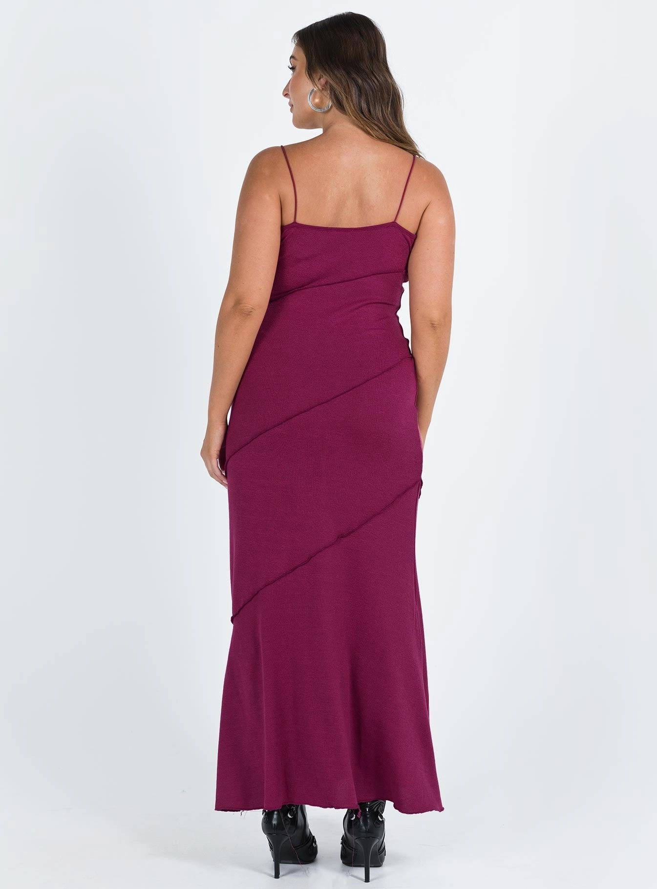 Comfortable fit for outings Insulating-Lining Andros Maxi Dress Burgundy