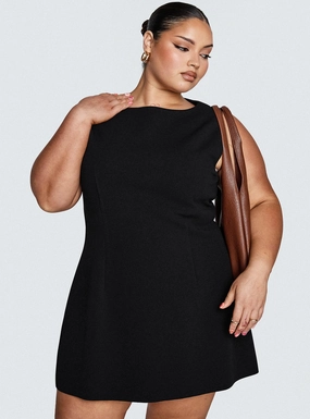 Seasonal Fit Bloom Zone Anse Mini Dress Black Curve