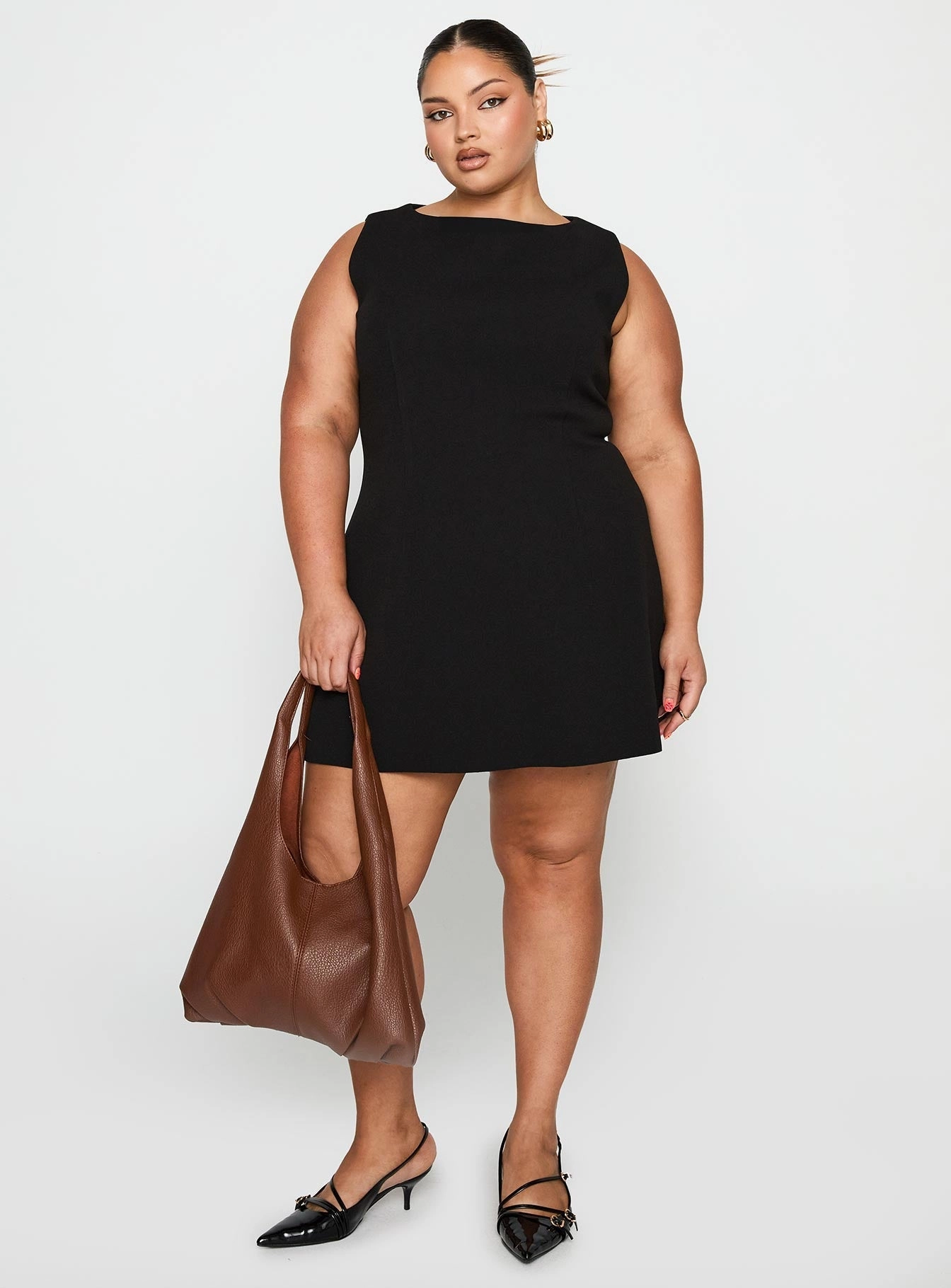 Fit Base Sunny Lace Anse Mini Dress Black Curve