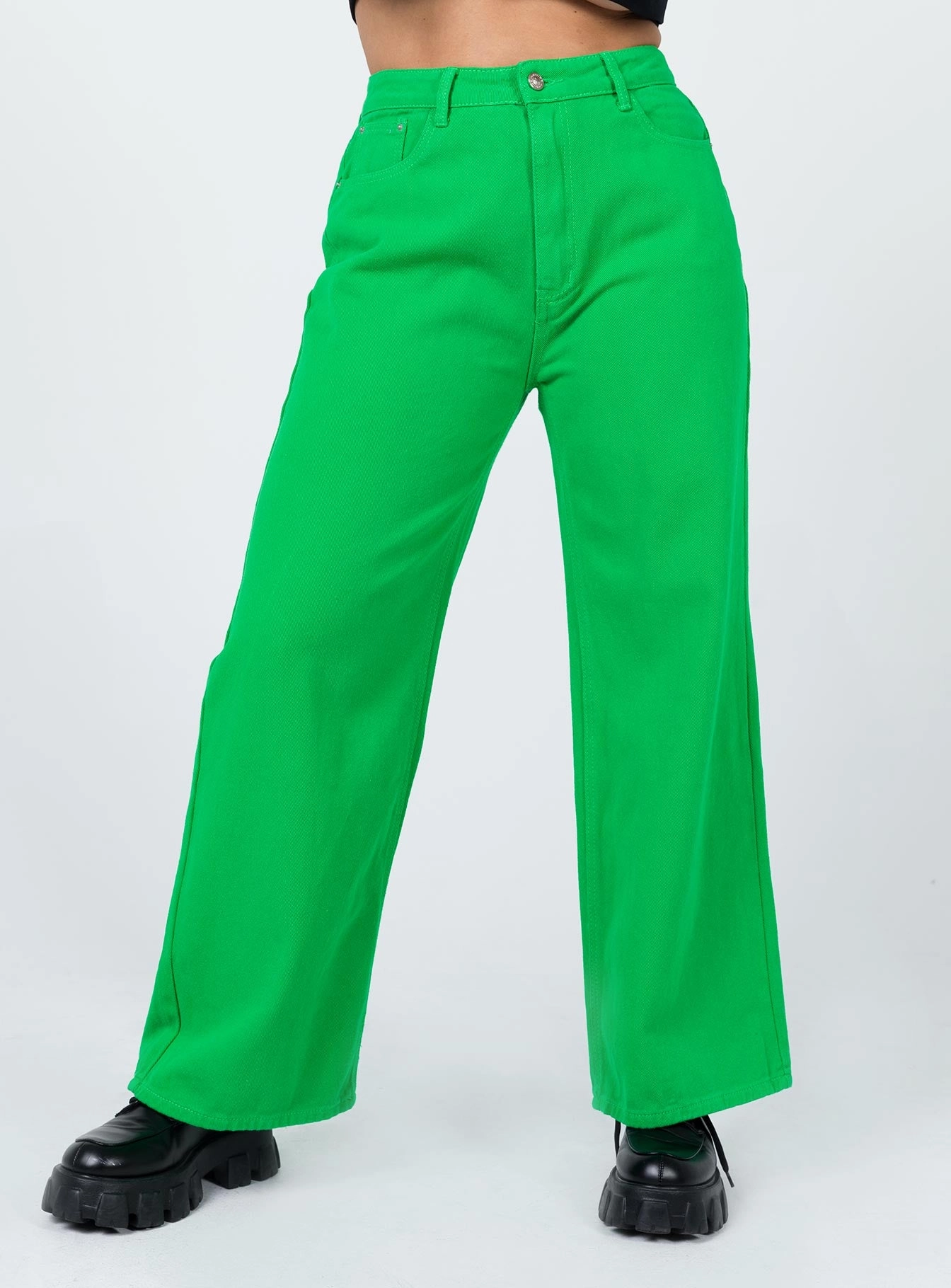 Trendy Choice Odor Control Coating Denver Denim Jeans Green
