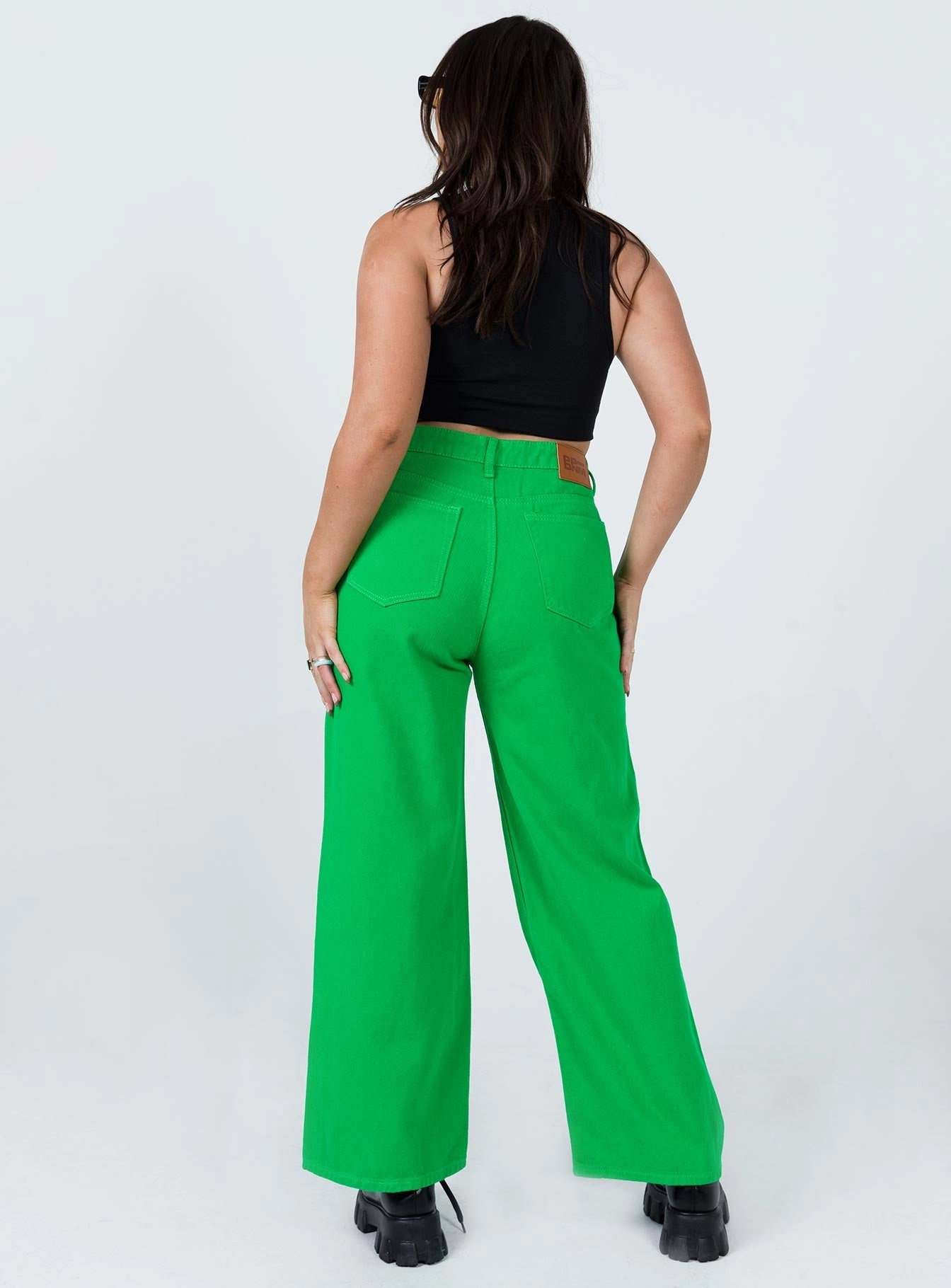 Denver Denim Jeans Green Reinforced Belt Loops
