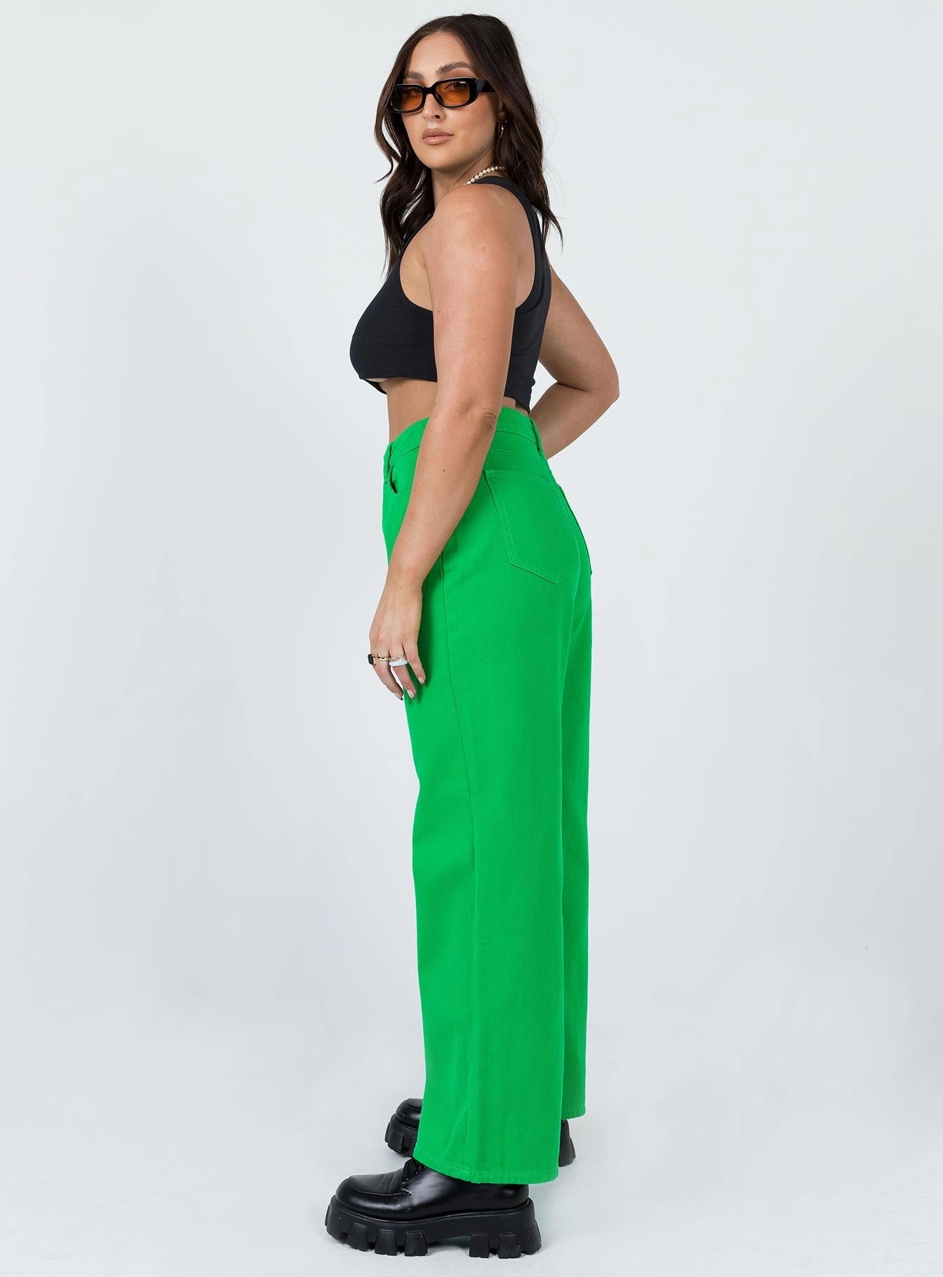 Comfy Wear Elegant Bold Look Denver Denim Jeans Green