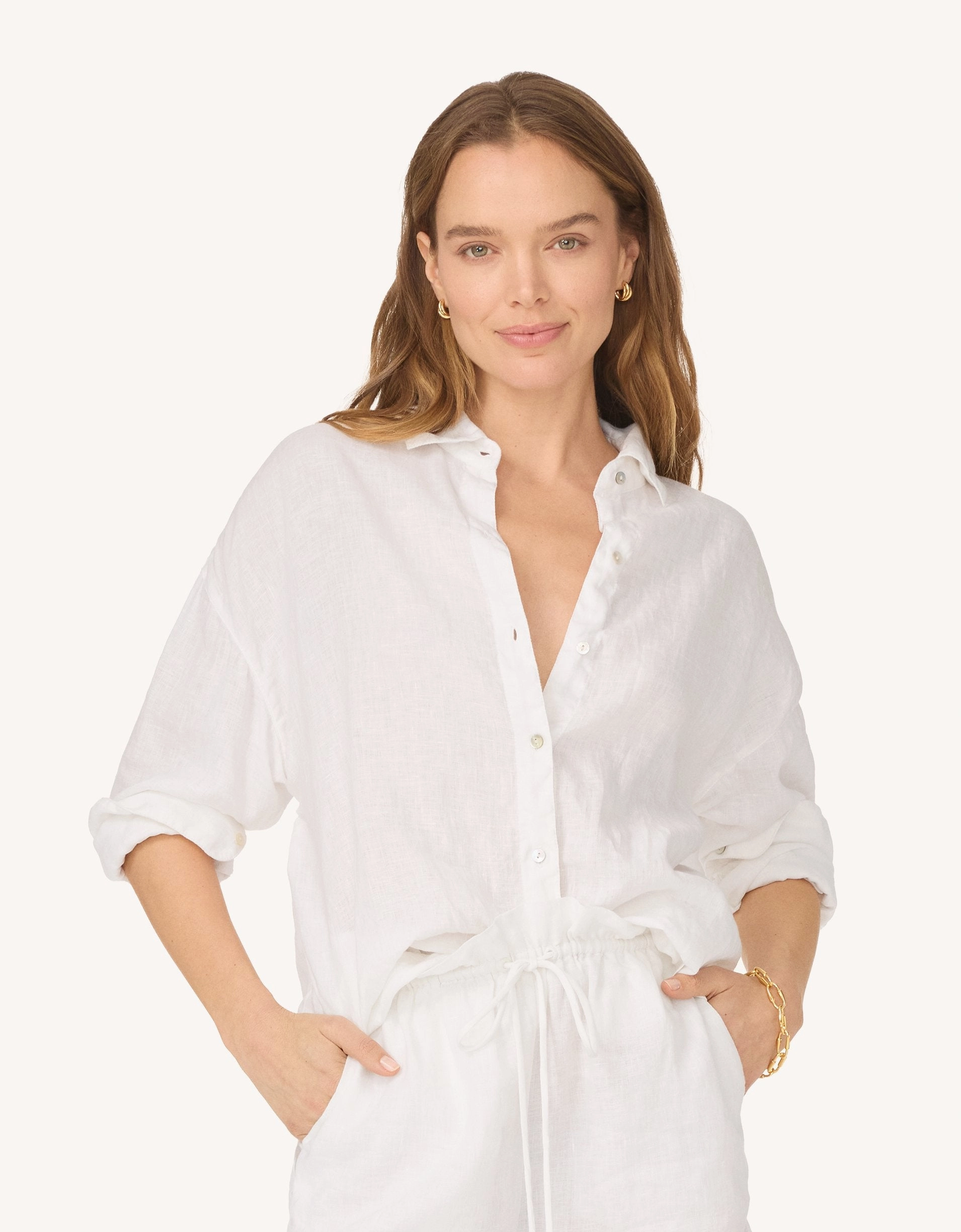 unsubscribed linen button down Evening Elegance