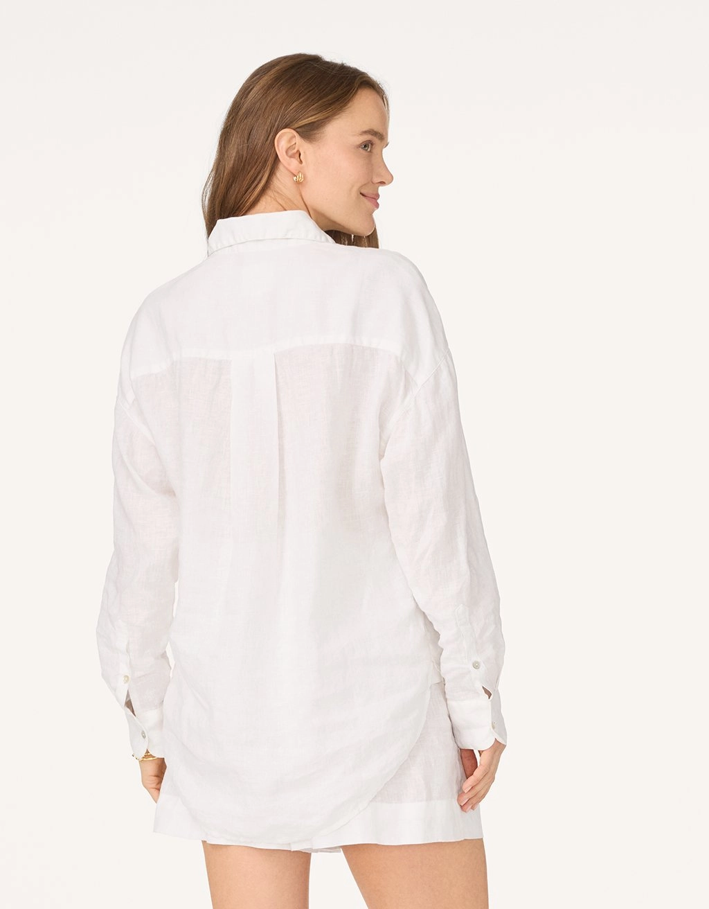 Matte Look unsubscribed linen button down