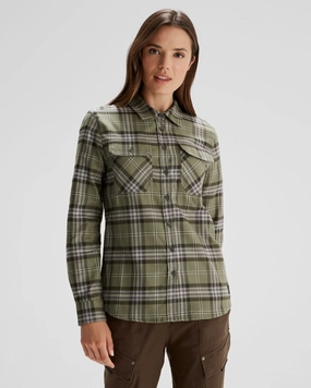 Women's Carrillon HF Long Sleeve Shirt  - Mountain Plaid Beech All-day Comfort