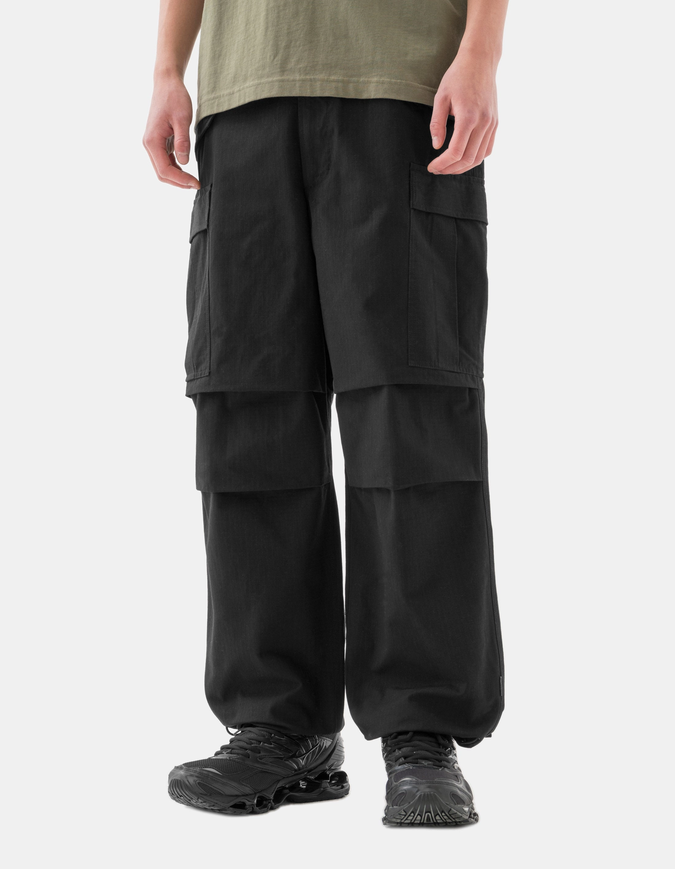 6120 Hemp M65 Cargo Pants Black Sporty Comfort Wear