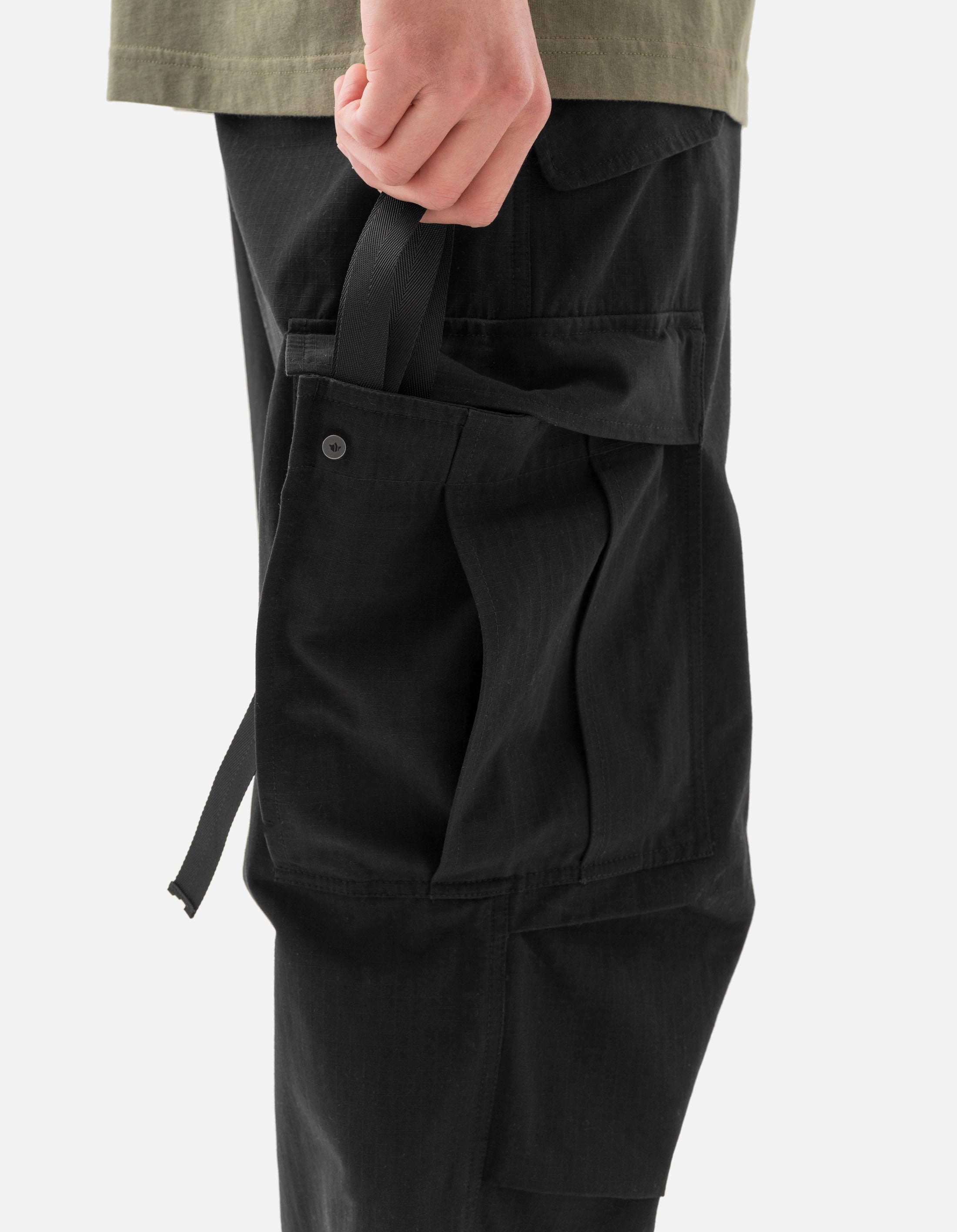 6120 Hemp M65 Cargo Pants Black Lightweight Weave Casual Must-Have