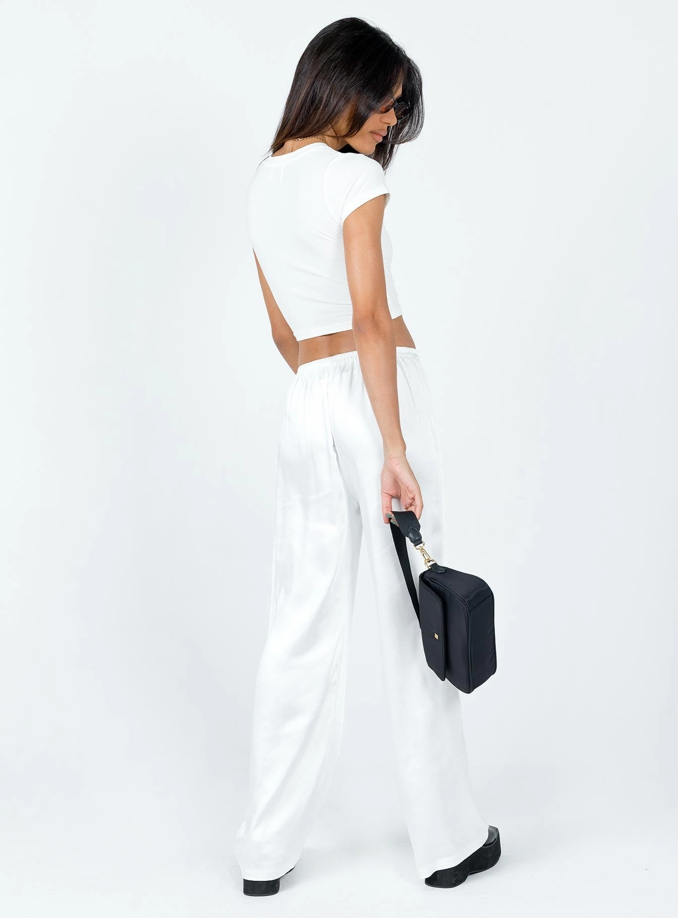 Nixie Pants White Slim Wear Design Non Binding Cuffs