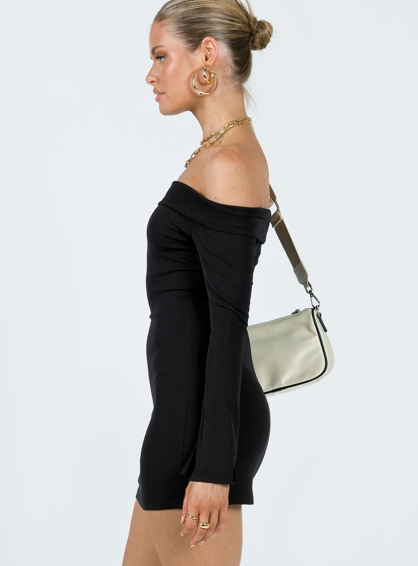 Anya Mini Dress Black Perfect Comfort Wear Clean Tone