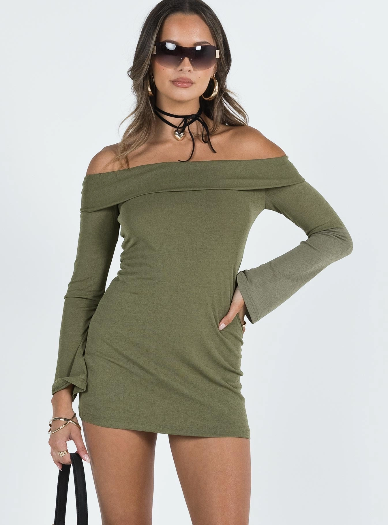 Anya Mini Dress Green Soft Motion