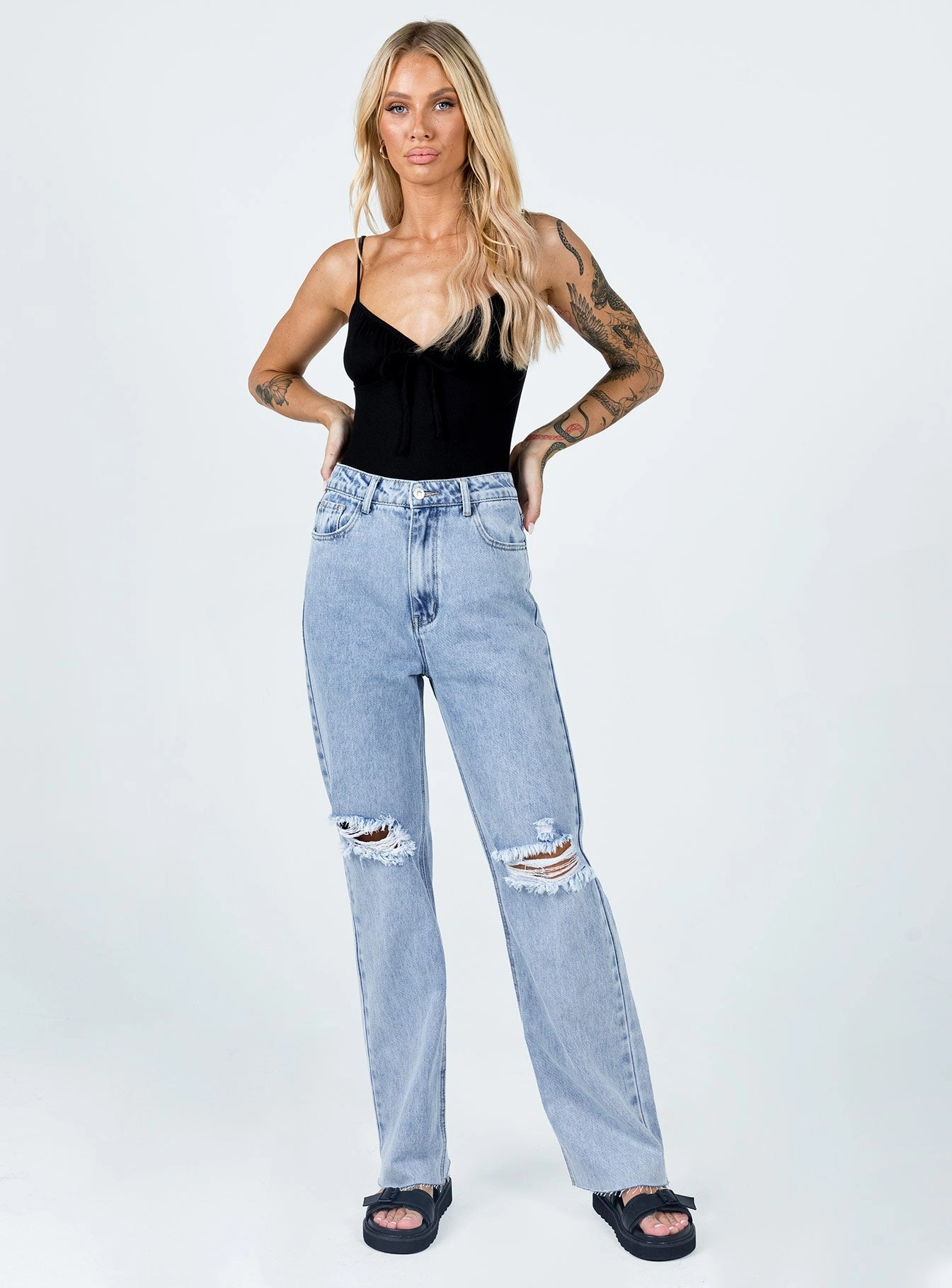 Autumn Days Unisex Wear Teen Outfit Quality Staple Arcadia Lightwash Denim Jeans