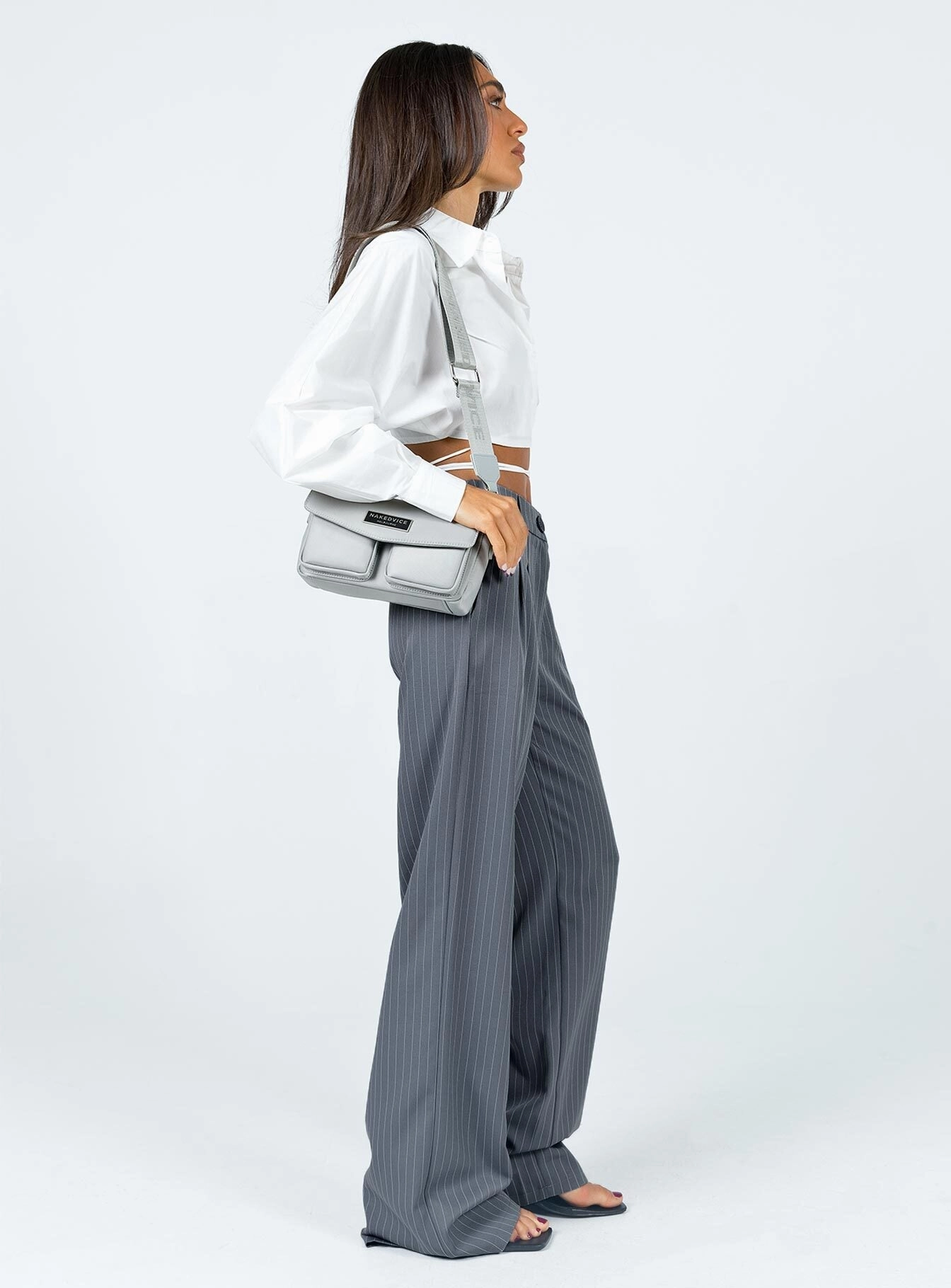 Core Style Archer Pants Pinstripe Grey
