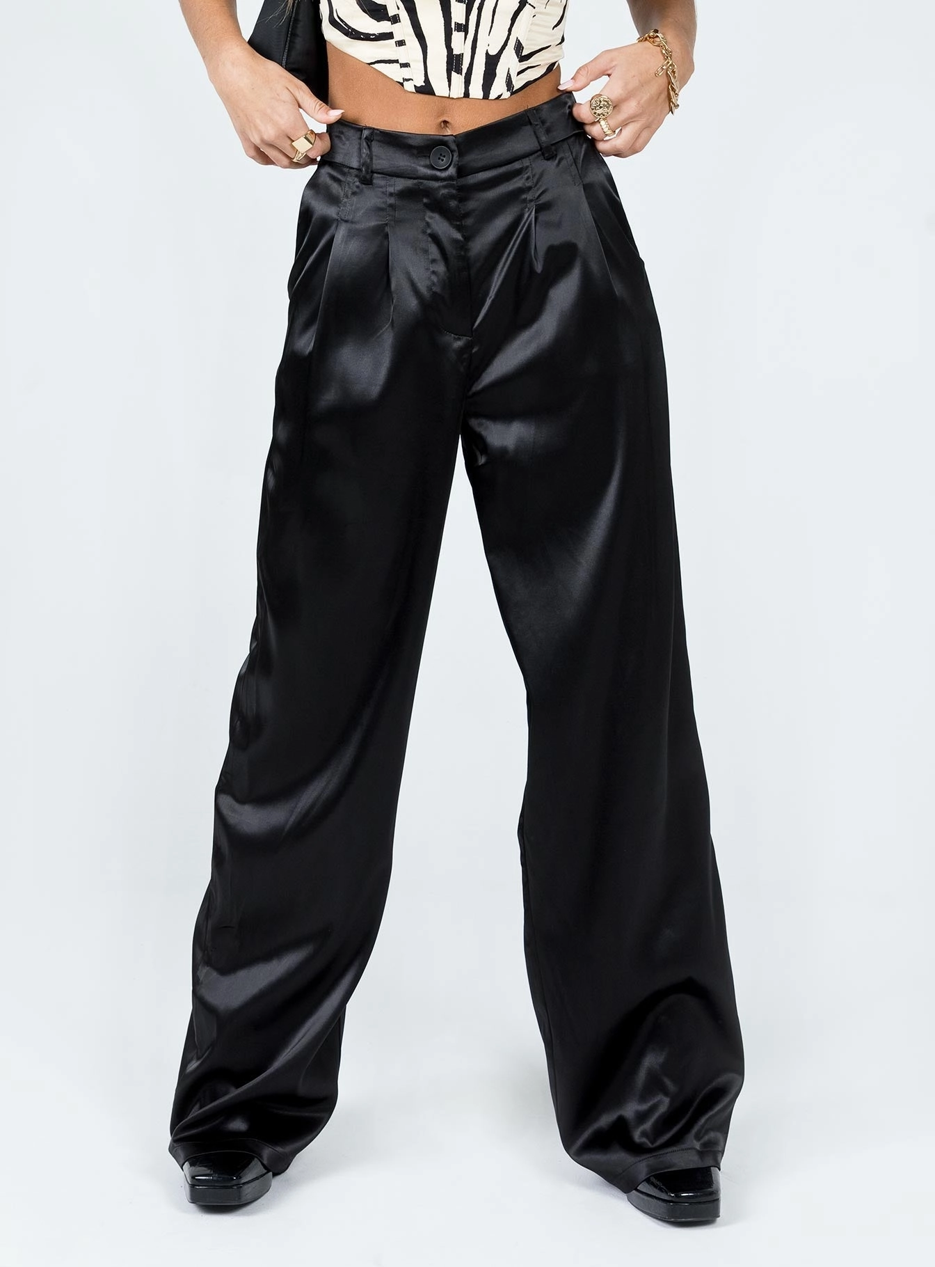 AntiSlipWaistband Archer Pants Satin Black