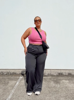 elastic waistband Layering Comfort Archer Pants Slate Curve