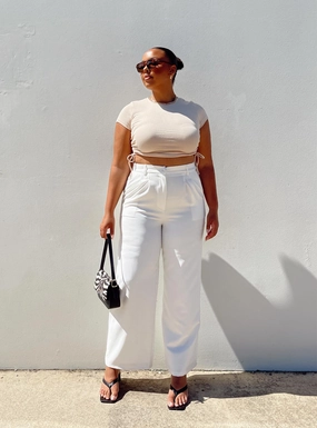 Durable Fabric Smooth Fit Lining Archer Pants White Curve