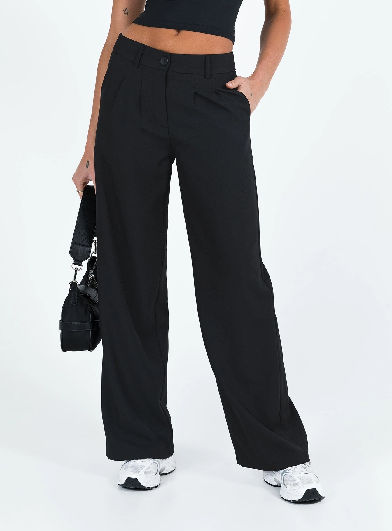 Trendy Comfort Archie Low Rise Pants Black Tall