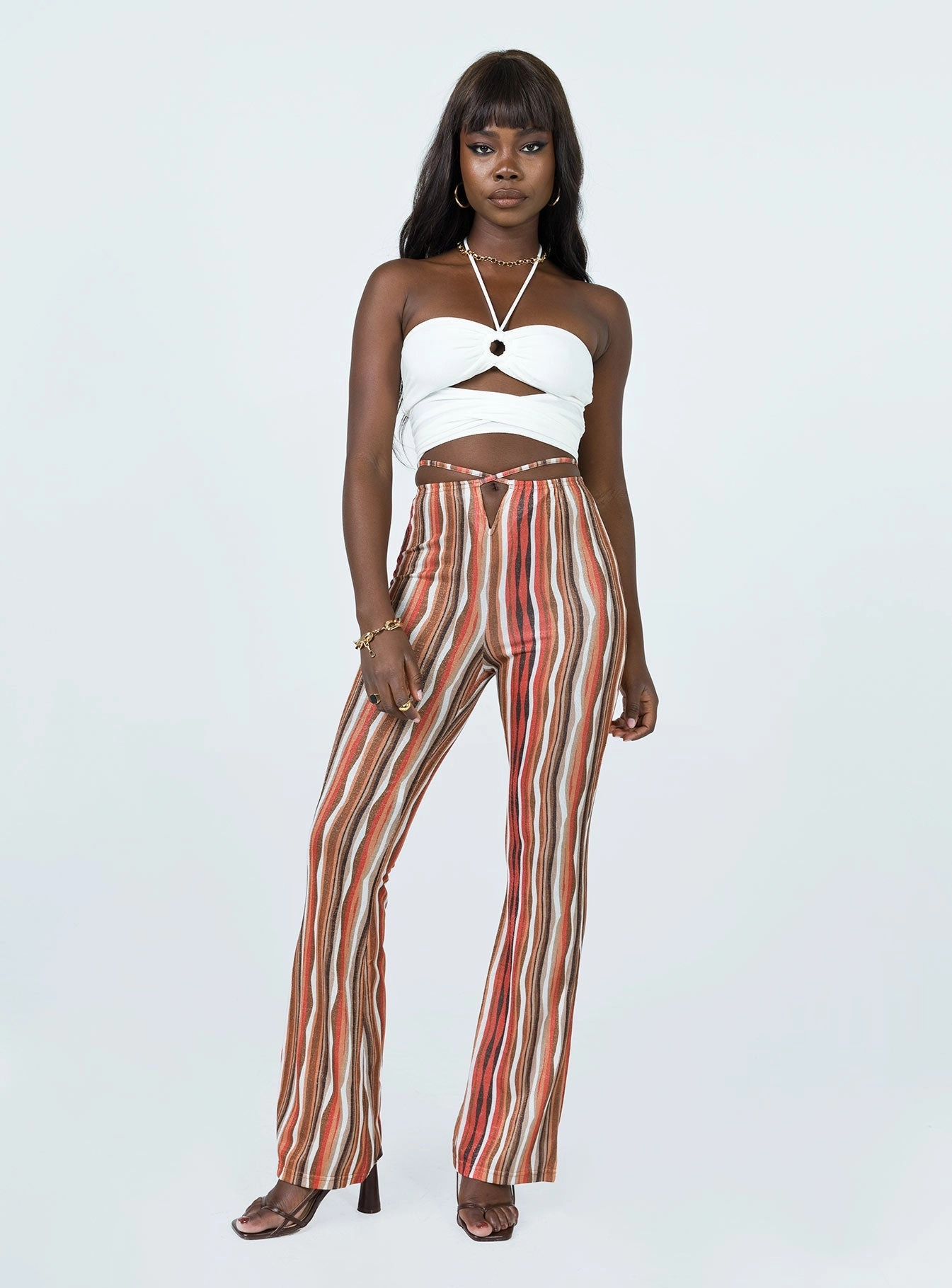 Arizona Flare Pants Multi FadeResistantTreatment Barrel Waist