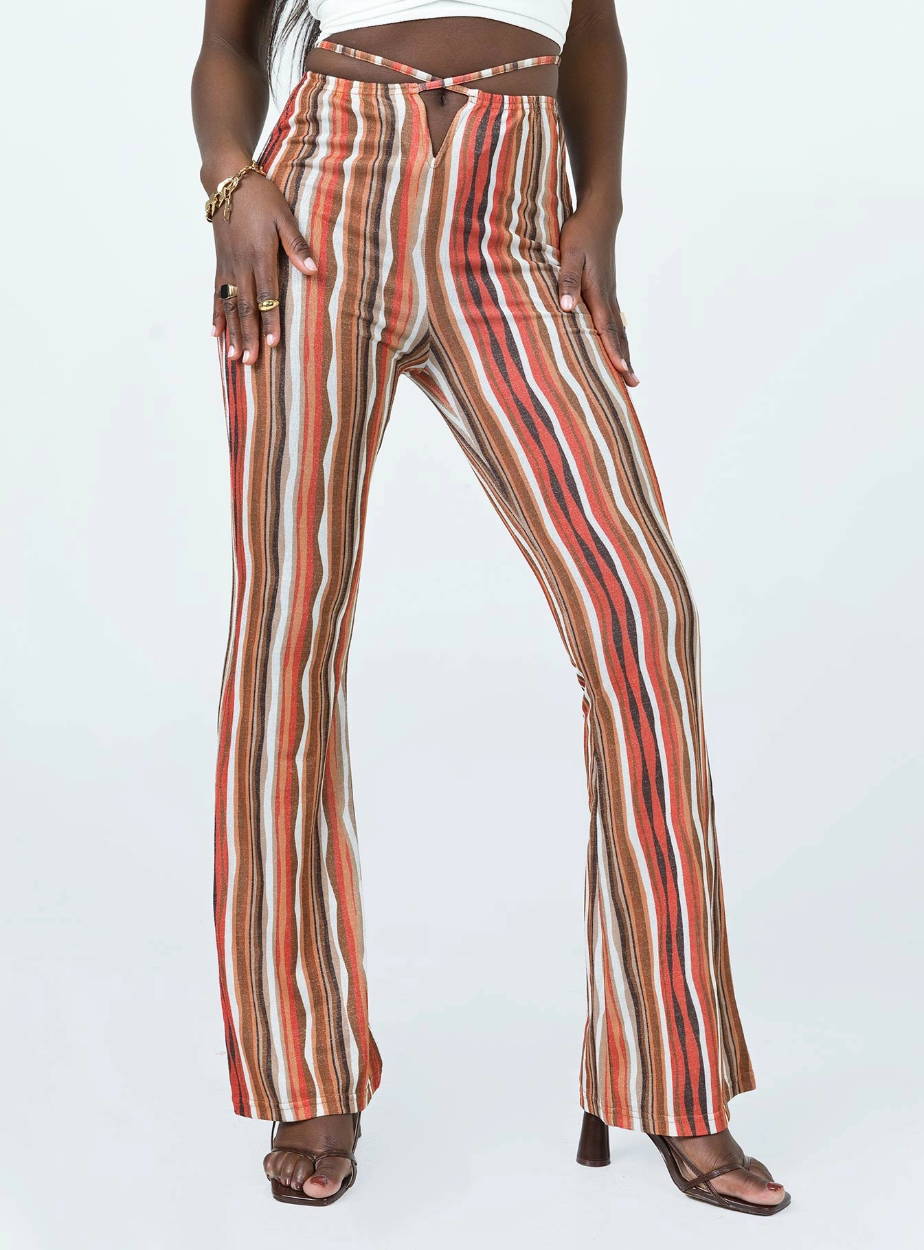 FlexibleKnees TaperedLeg Arizona Flare Pants Multi