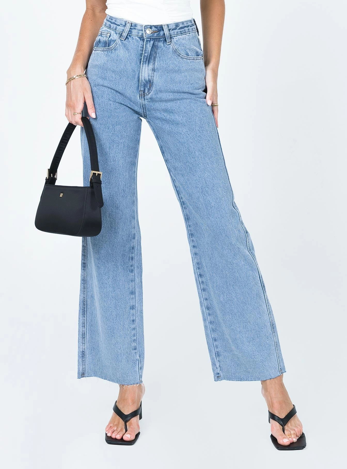 Balanced Look Arlington High Rise Straight Leg Jeans Denim