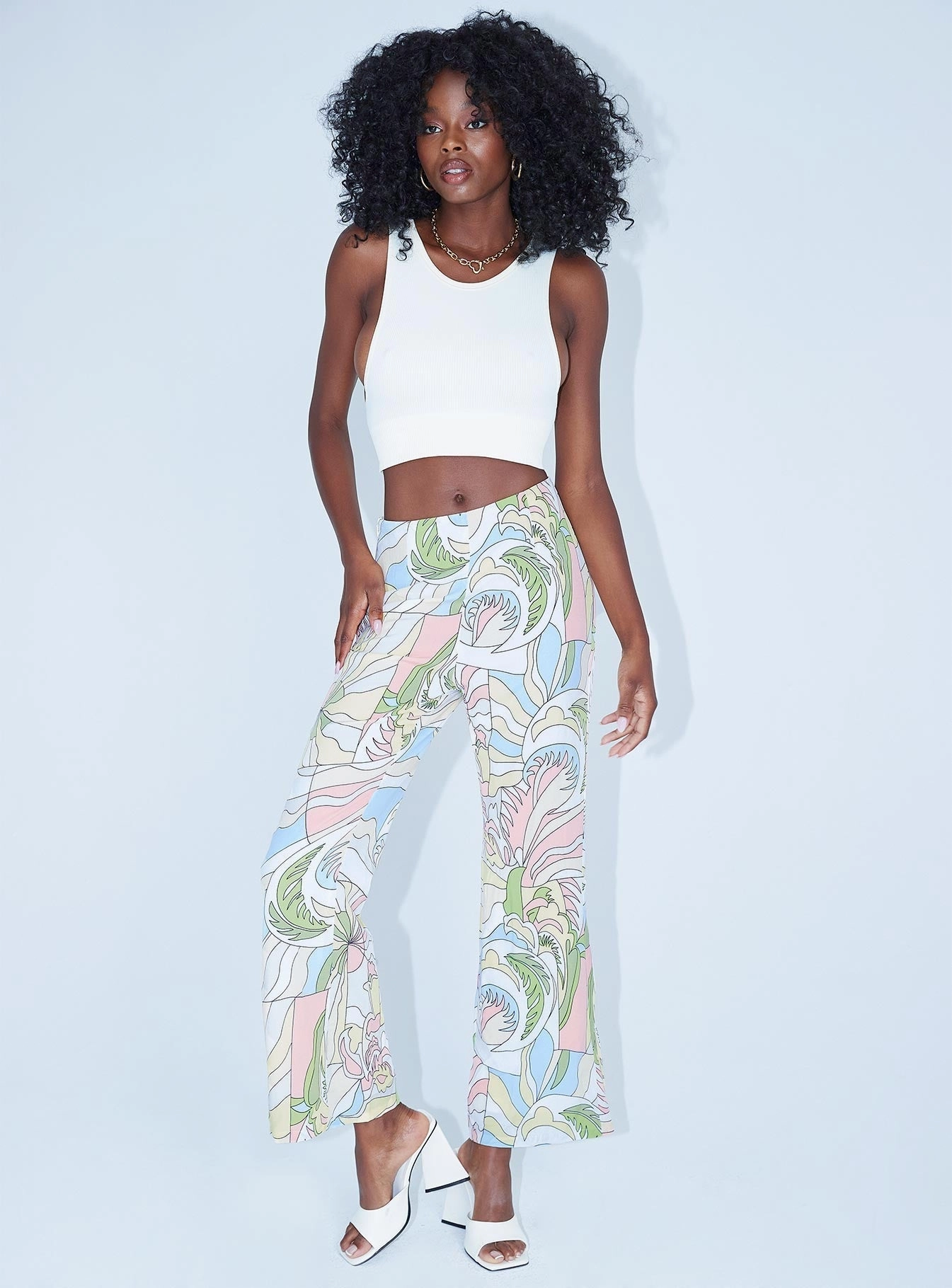 Arlowe Flare Pants Multi Walk Friendly Easy Fit