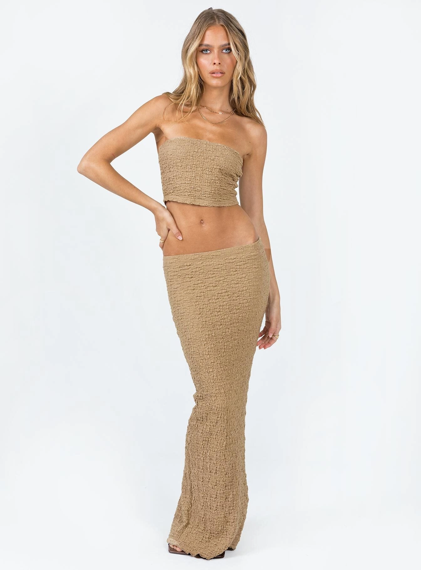 beaded embellishment Martha Set Beige