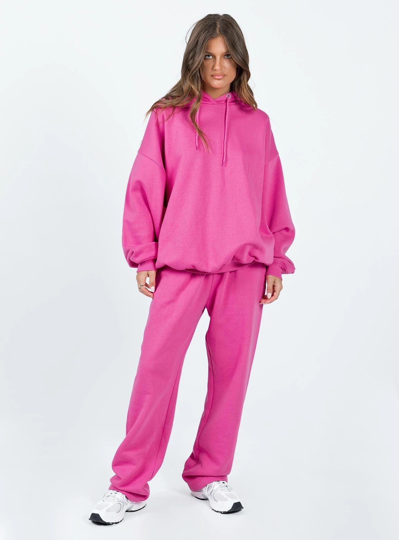 Arya Straight Leg Track Pants Pink Seasonless wear Slim Wear Design