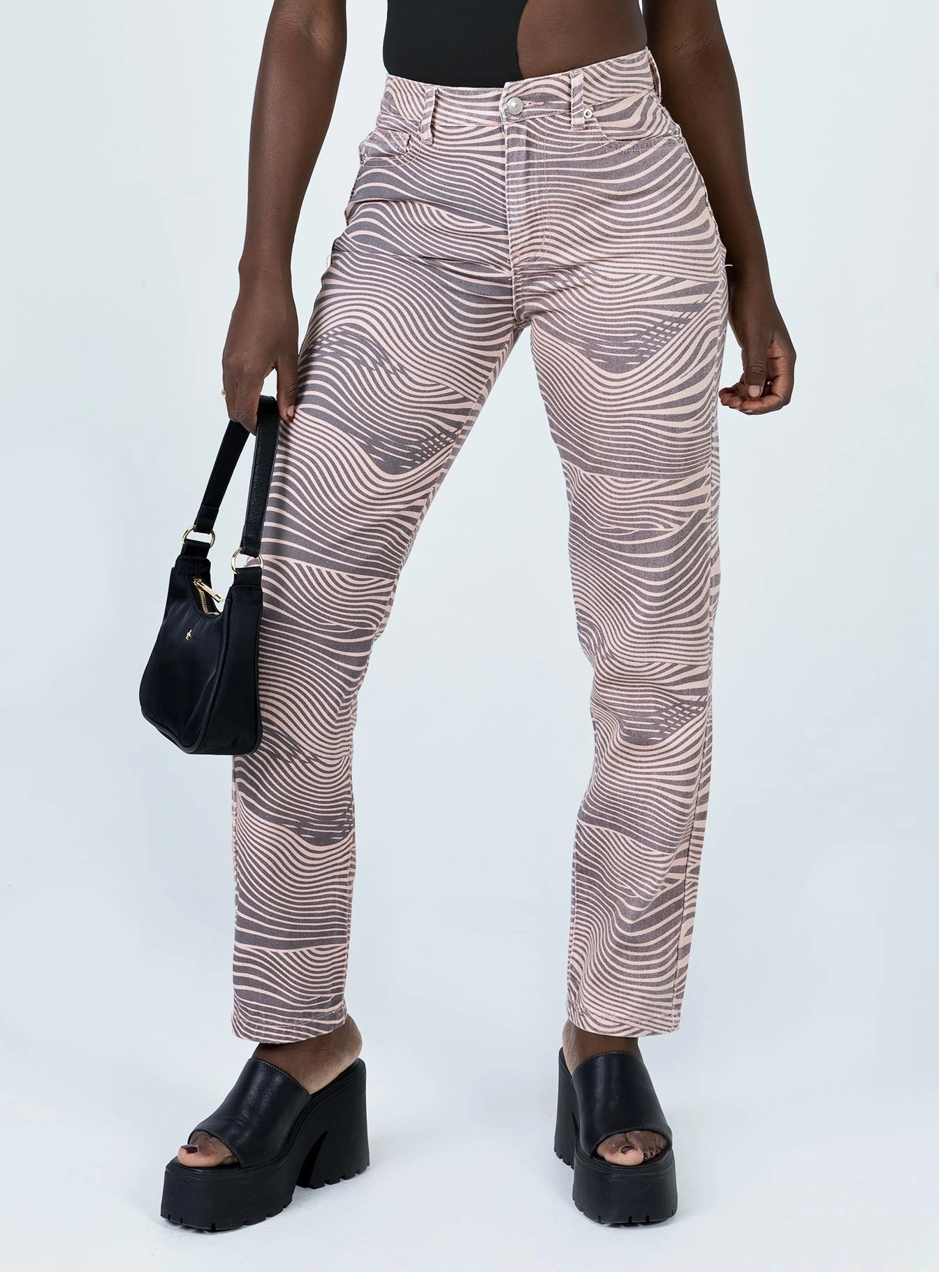 Mid Rise Structure Aryana Straight Leg Jeans Multi