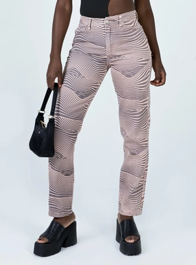 Mid Rise Structure Aryana Straight Leg Jeans Multi