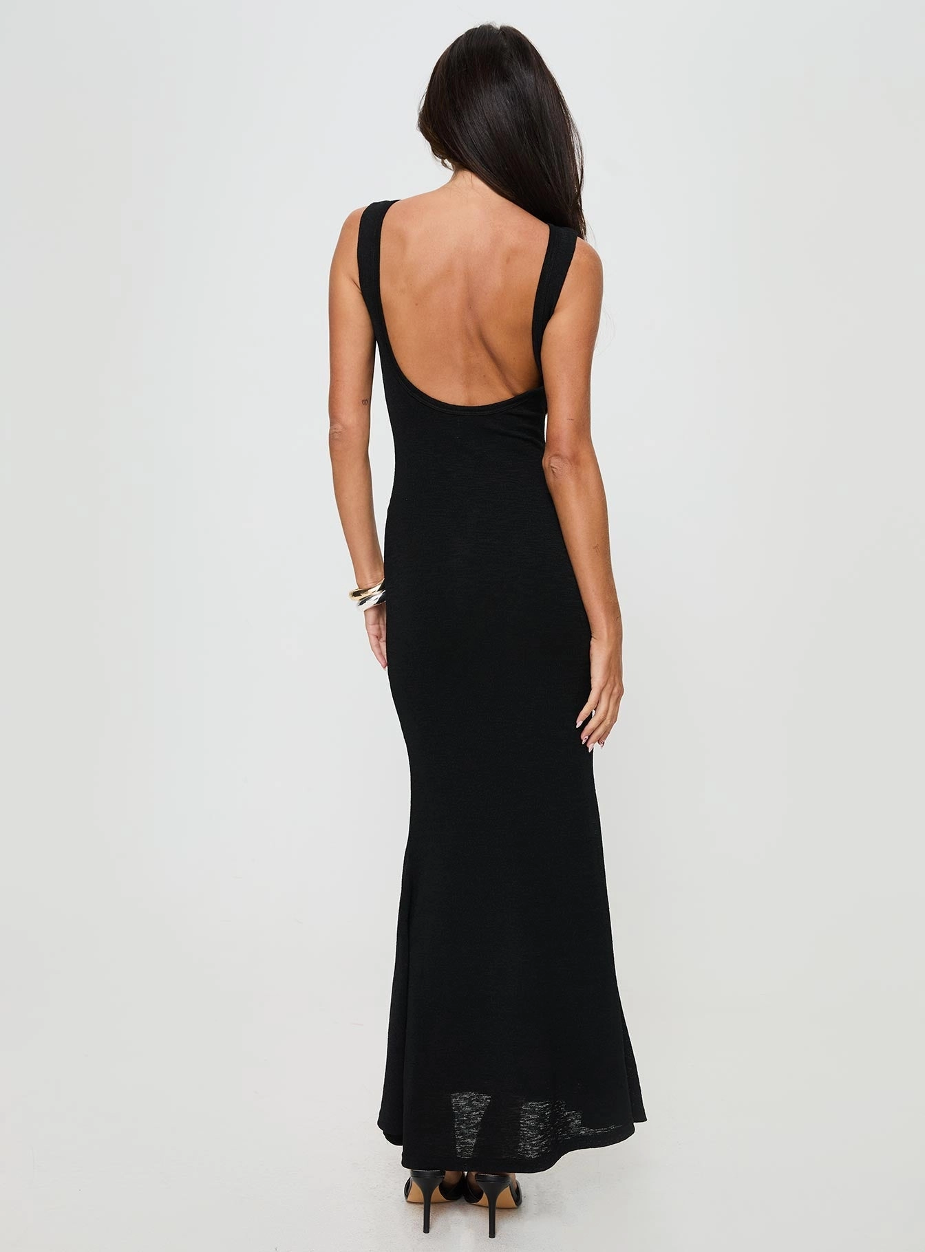 Fresh Outfit Ashen Maxi Dress Black