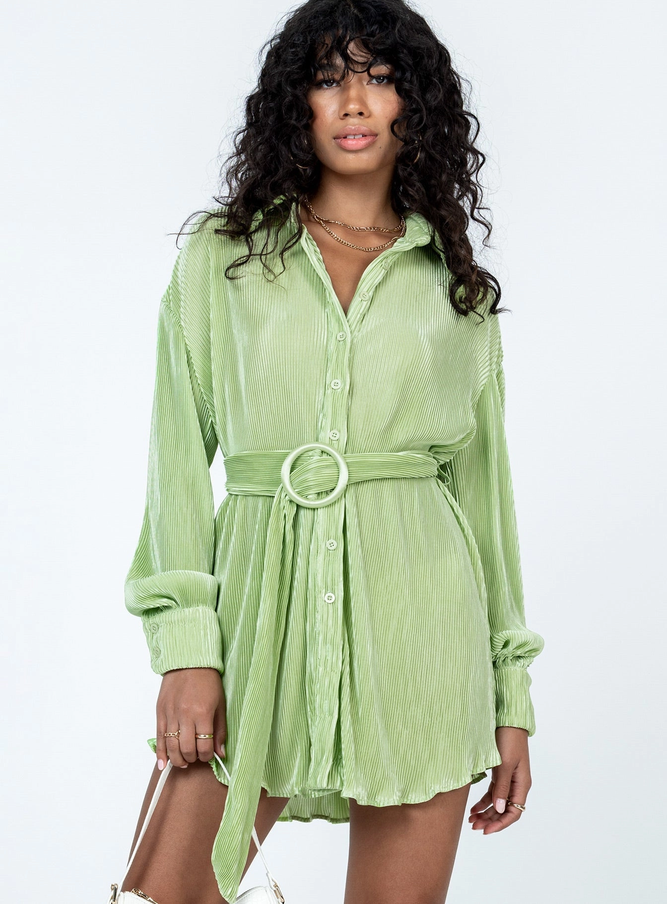 Formal Aura Edena Mini Dress Green