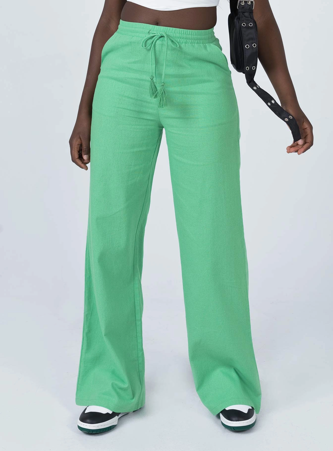 Aubrie Wide Leg Pants Green Seasonal Wear