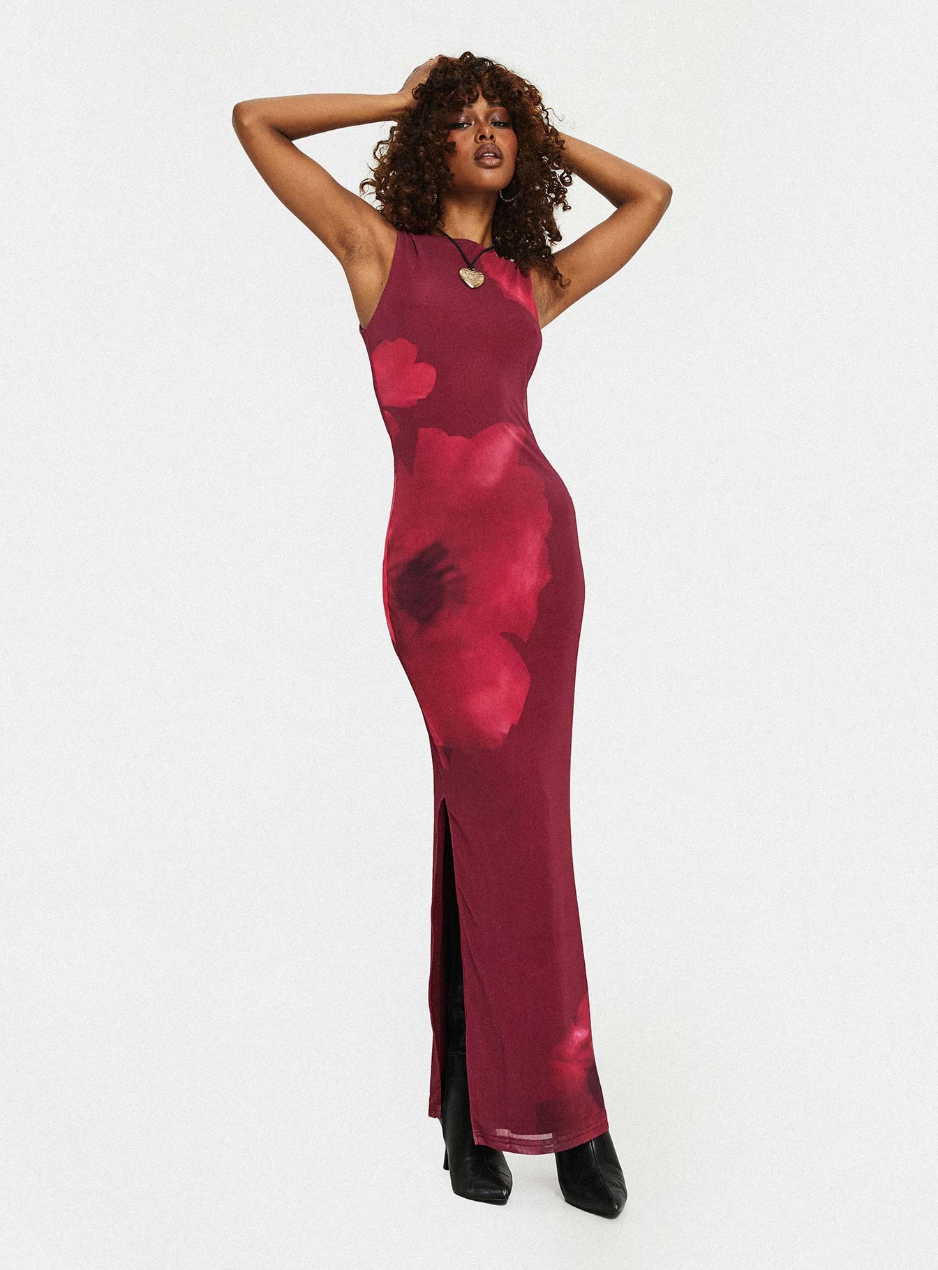 Rudy Maxi Dress Burgundy Elegant Everyday Easy Drape